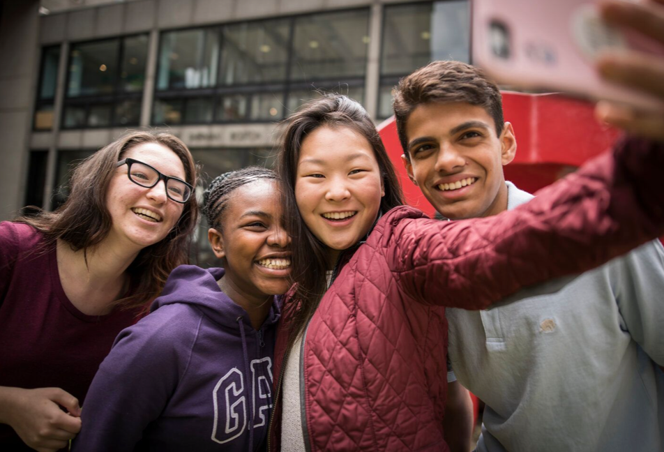 Friends taking a selfie