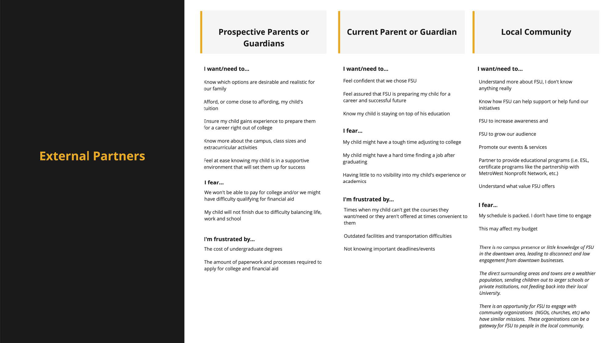 External Partners