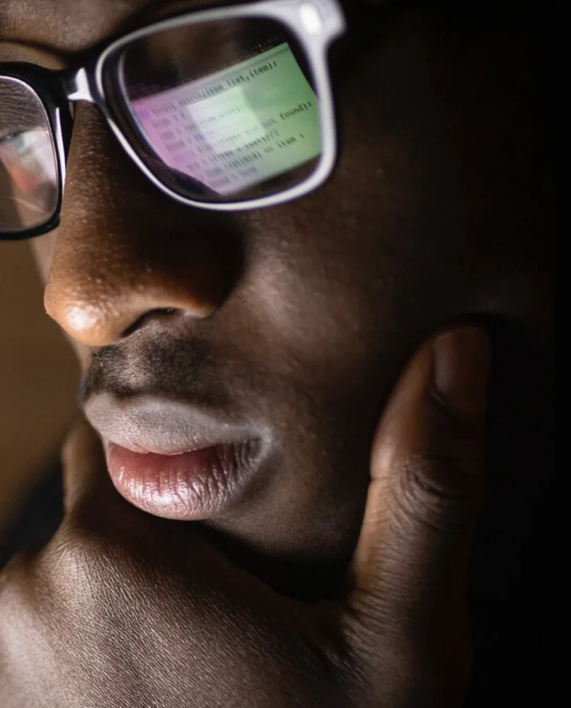 Man looking intently